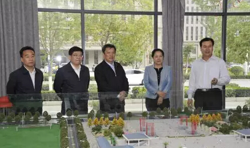 市長陳青，副市長王月成陪同省電力投資集團公司總經(jīng)理李輝一行深入階州廣場視察