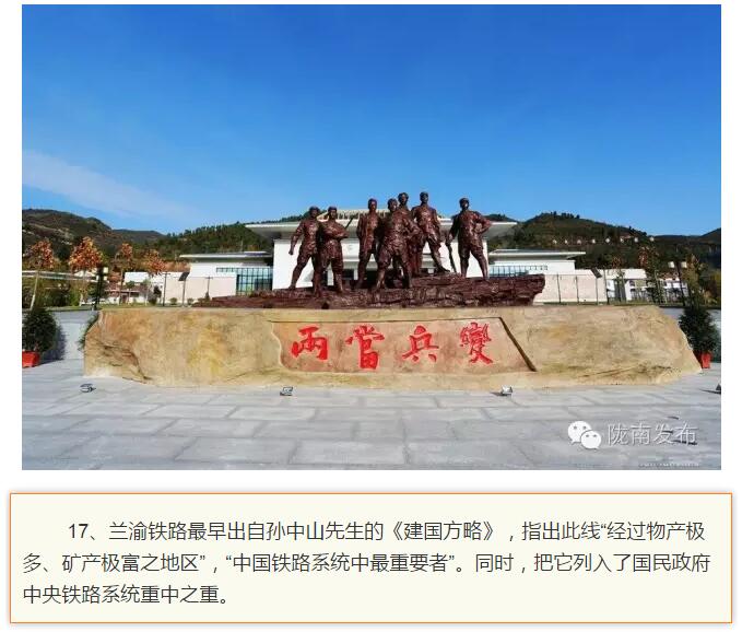 蘭渝鐵路最早由孫中山先生提出？在隴南，你不知道的事兒還有……