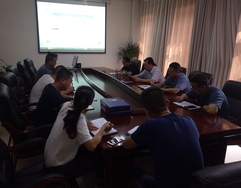 市龍江集團專題學習新修訂的 《中國共產黨紀律處分條例》