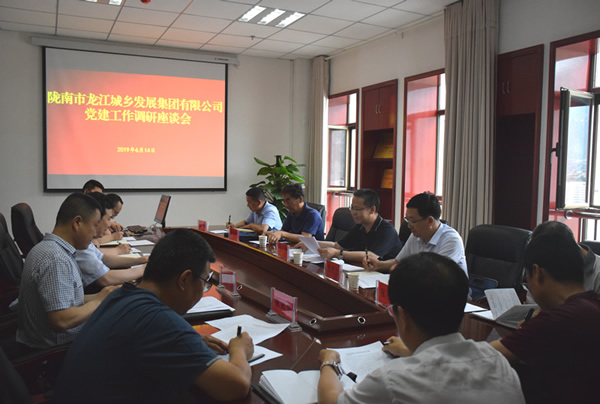 隴南市委常委、組織部部長楊郃調研指導市龍江城鄉(xiāng)發(fā)展集團公司黨建工作