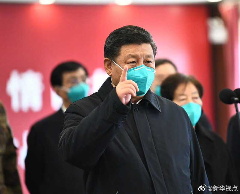 習近平考察火神山醫(yī)院，看望慰問患者和醫(yī)務工作者